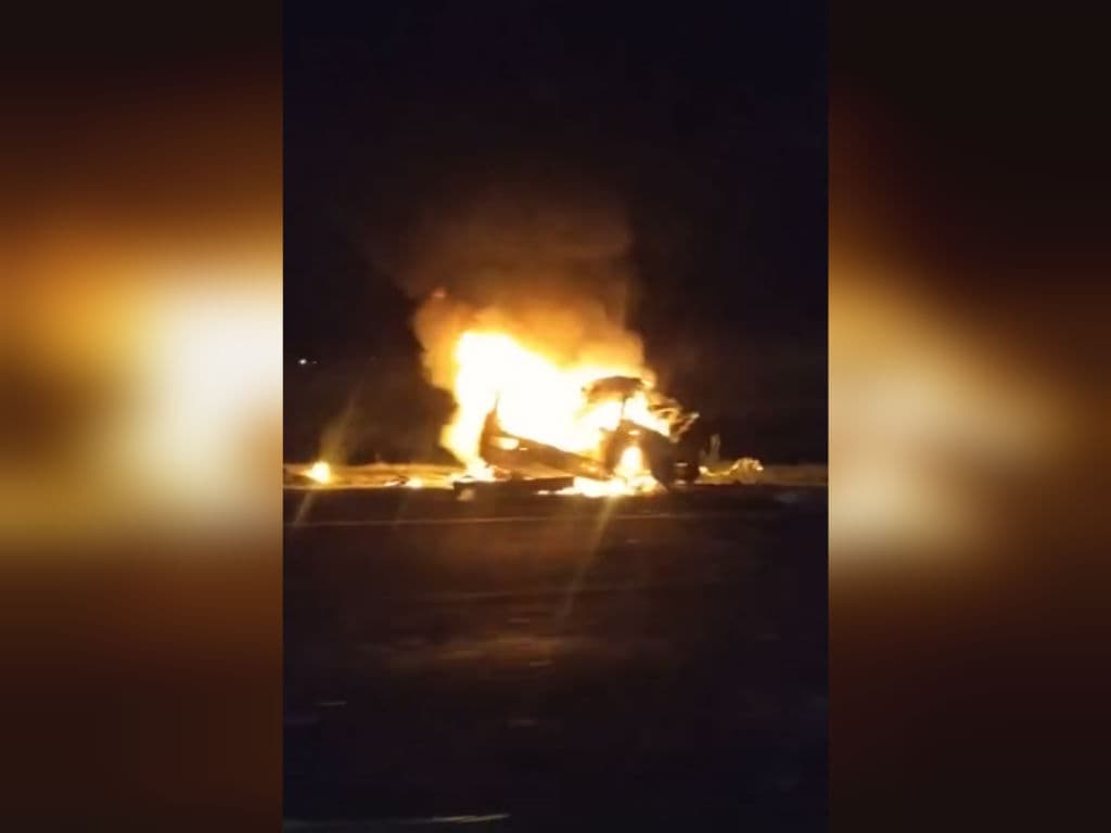 В Кушнаренковском районе в ДТП дотла сгорел автомобиль