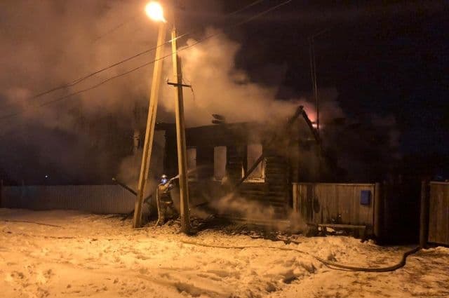 В Благовещенском районе Башкирии в пожаре погибли два человека
