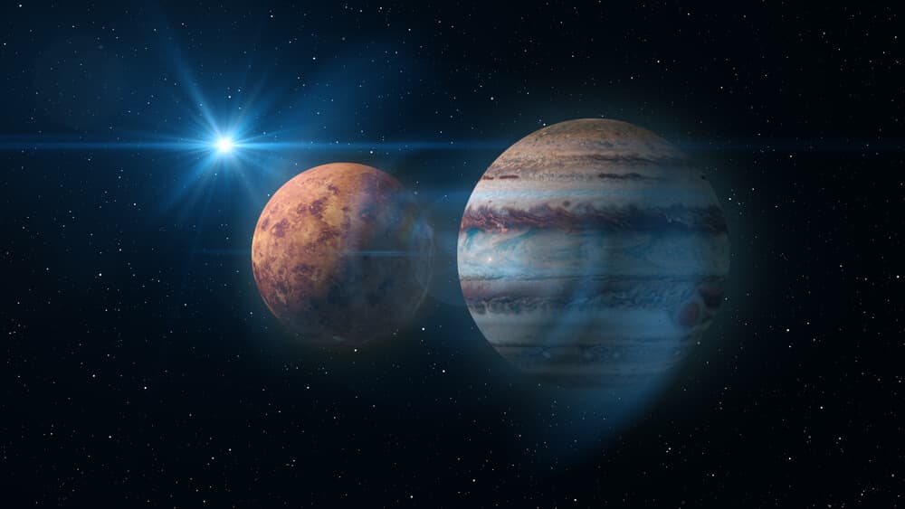 В Башкирии можно будет наблюдать соединение двух планет: Юпитера и Венеры