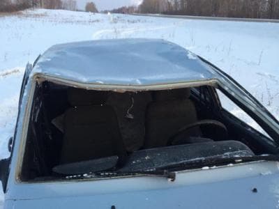 В Туймазинском районе молодой водитель опрокинул авто в кювет
