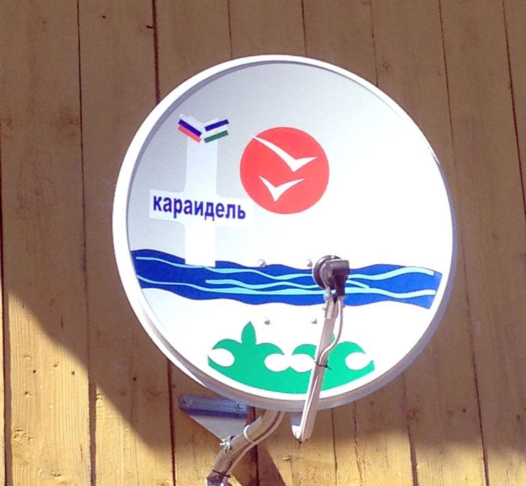 В Караидельском районе жители раскрасили тарелки для приема цифрового телевидения