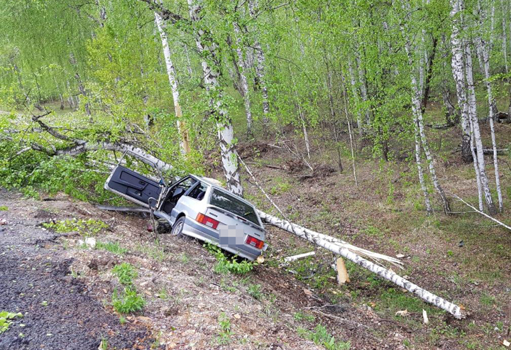 Авария в Учалинском районе: молодой водитель вылетел в кювет и врезался в березу