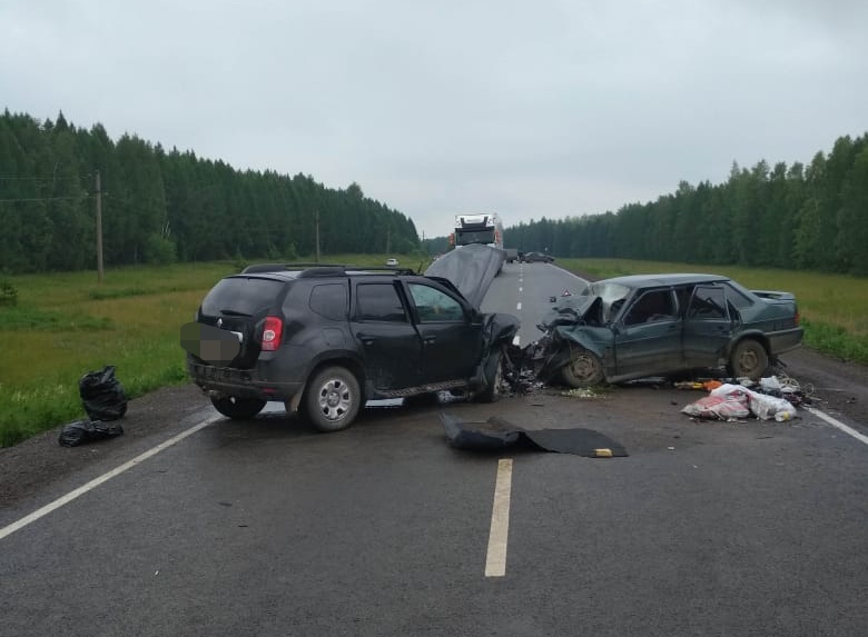 Авария в Туймазинском районе: на 2 км трассы Кандрыкуль-Серафи́мовский столкнулись встречные ВАЗ-2115 и «Рено Duster»