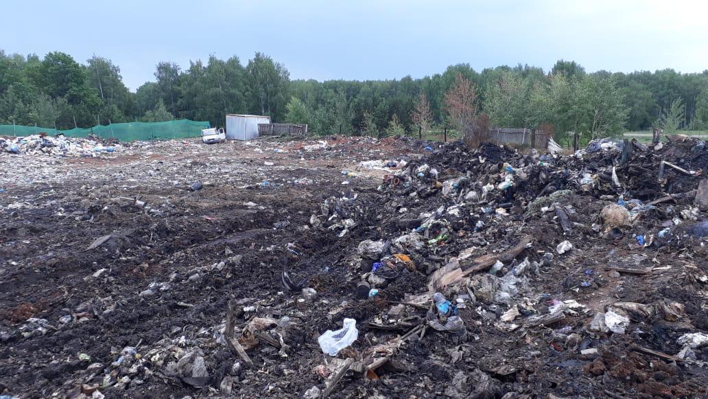 В трех километрах от Стерлибашево загорелась свалка мусора