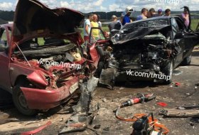 Авария в Туймазинском районе: около села Карамалы-Губеево столкнулись Hyundai Accent и ВАЗ-2110