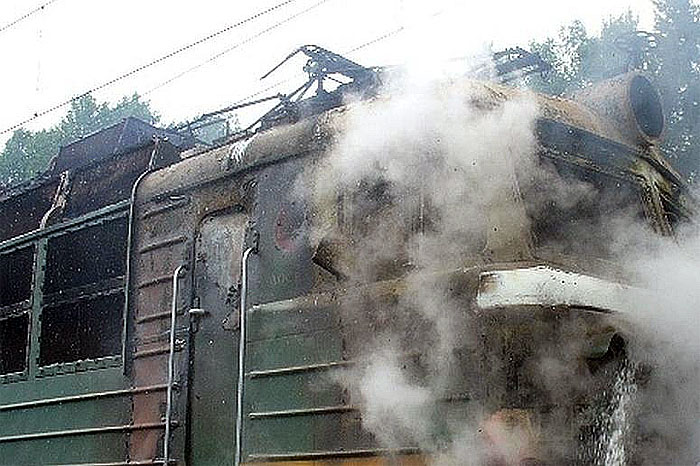 В Башкирии произошло задымление вагона грузового поезда