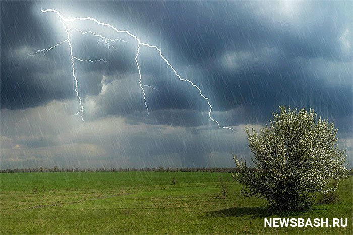 Погода на завтра в Башкирии: 25 августа прогнозируется дождь с грозой