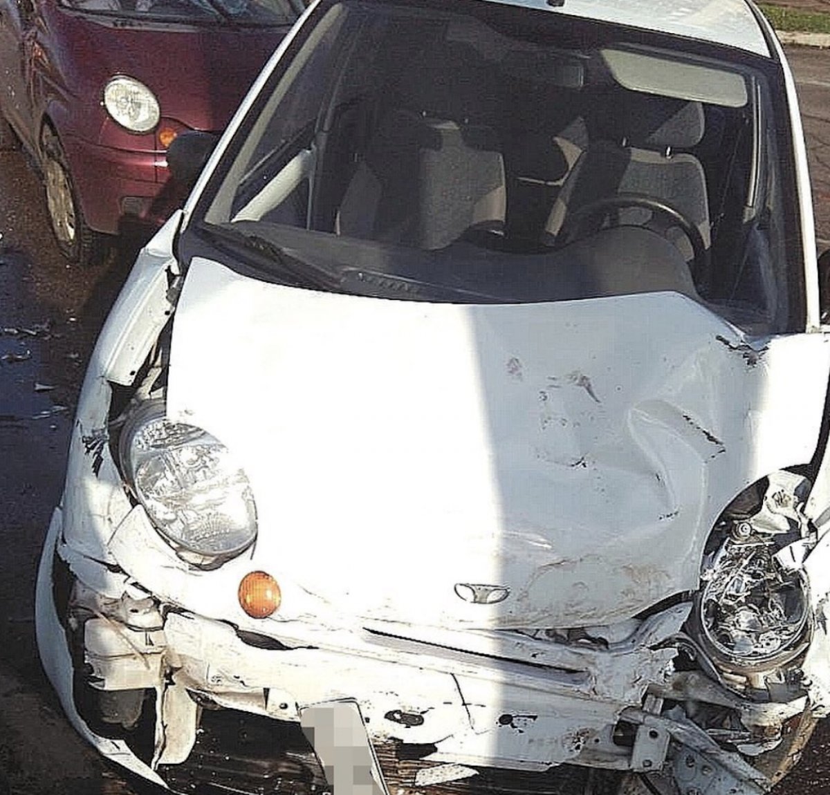 Авария в Салавате: главную дорогу не поделили два автомобиля «Daewoo Matiz»