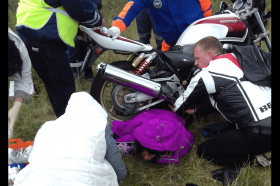 ДТП в Белорецке: девушка получила тяжелую травму перевернувшись на мотоцикле