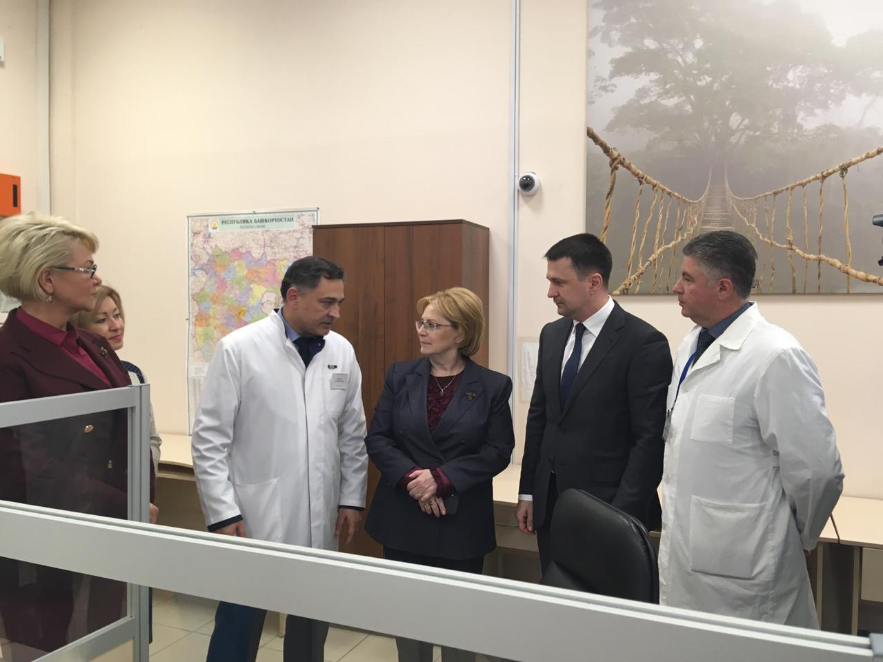 Министр здравоохранения России Вероника Скворцова в Уфе посетила единый диспетчерский центр скорой помощи