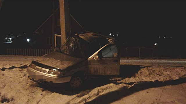 Авария в Аскинском районе: пьяный водитель ВАЗ-2110 налетел на электроопору