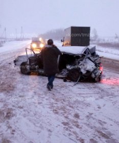 Массовая авария в Башкирии: на трассе Туймазы – Октябрьский столкнулись автобус и два автомобиля