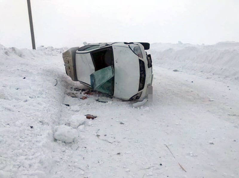 ДТП в Куюргазинском районе: на проезжей части опрокинулся «Митсубиси Лансер», пострадал пассажир