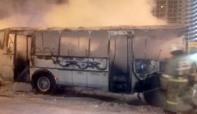 В Уфе на остановке «Стадион Гастелло» загорелся  пассажирский автобус