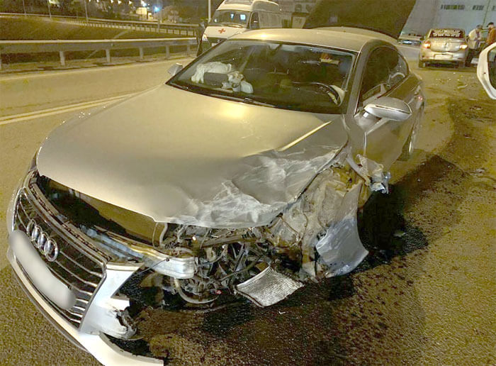 Авария в Уфе: пьяный водитель «Audi A7» протаранил такси с пассажиром