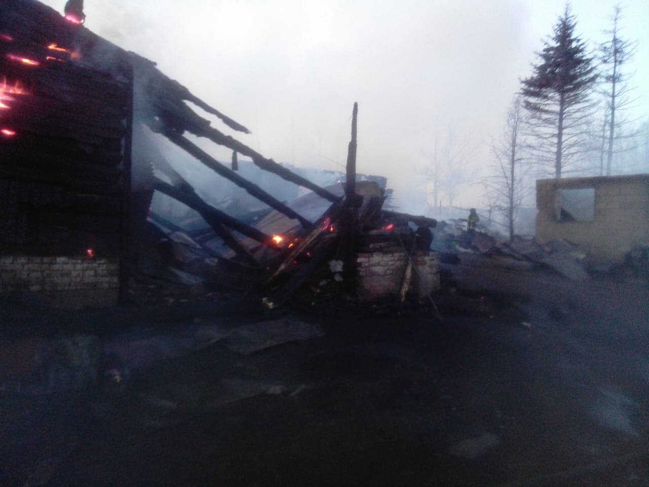 В Чекмагушевском районе загорелась ферма, погибли животные