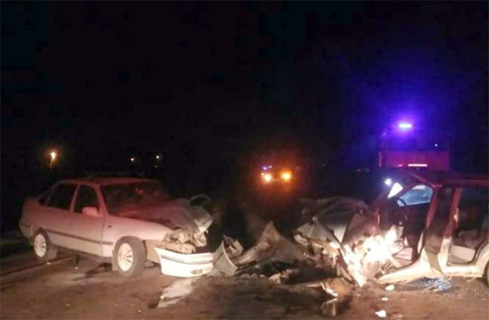 Авария в Уфе: на улице Комарова  столкнулись две встречные Daewoo Nexia