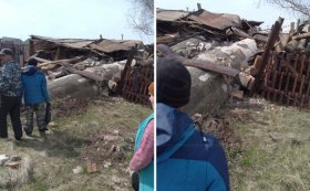 В Чекмагушевском районе Башкирии на дом упала труба