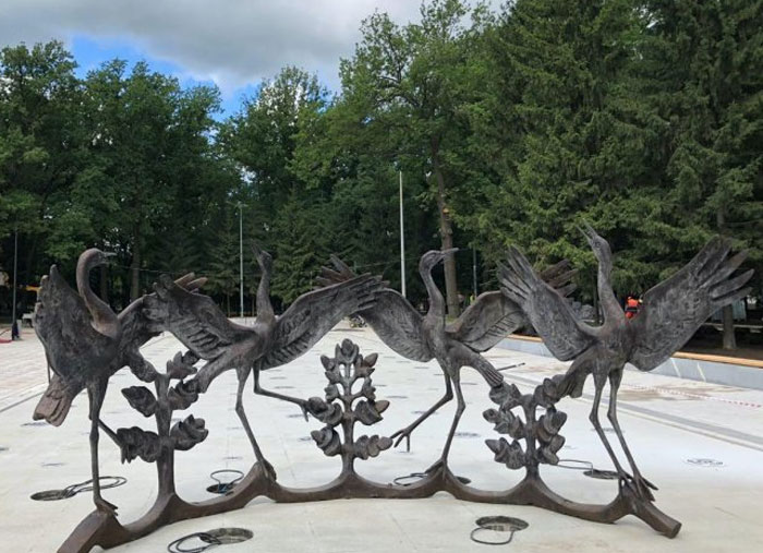 В Уфе в июле запустят фонтан «Танцующие журавли»