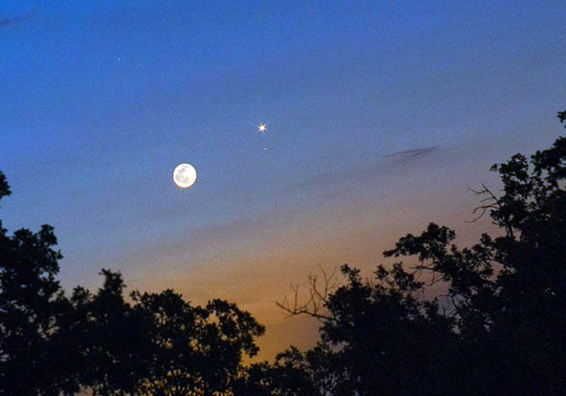 В ночном небе над Башкирией можно будет наблюдать сближение Венеры и Луны