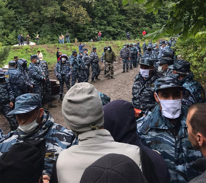 В Ишимбайском районе полиция отказалась возбуждать уголовное дело против охранников ЧОП на Куштау