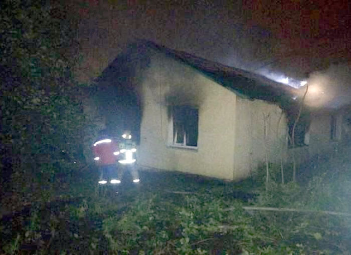 Под Уфой, при пожаре в кирпичном доме, погиб мужчина