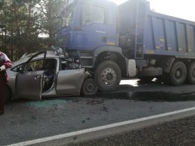 Авария в Краснокамском районе: автомобиль «Киа» столкнулся с грузовиком «Скания», погибли двое