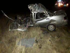Авария в Хайбуллинском районе: водитель ВАЗ-2110 на скорости влетел в «КамАЗ»