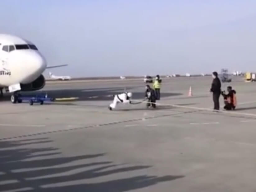 Эльбрус Нигматуллин сдвинул на 25 метров 36-тонный самолет в уфимском аэропорту