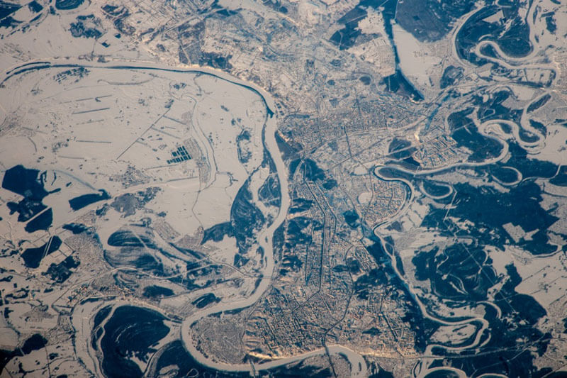 Российский космонавт сделал снимки Уфы из космоса
