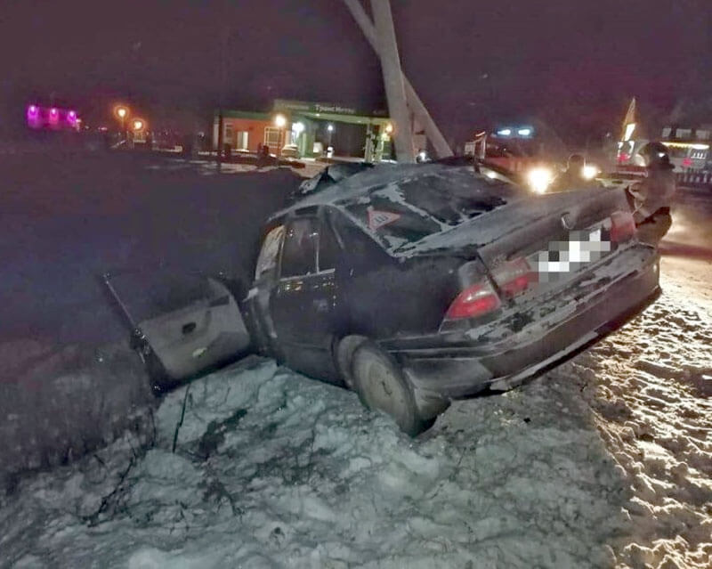 Авария Альшеевском районе: пьяный водитель врезался в столб, погиб пассажир