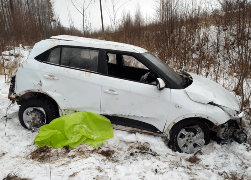 Авария в Дюртюлинском районе: водитель «Хендай Крета» опрокинулся в кювет