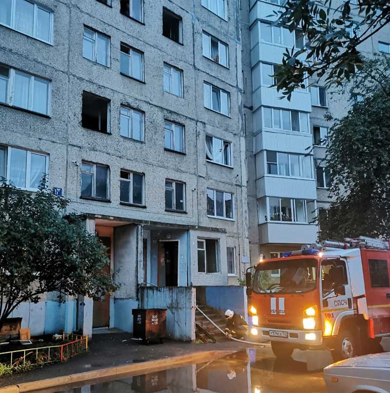 В Уфе пожилая женщина стала жертвой пожара в многоквартирном доме