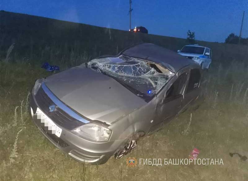 Авария в Кугарчинском районе Башкирии: водитель "Renault SR" погиб, опрокинувшись в кювет
