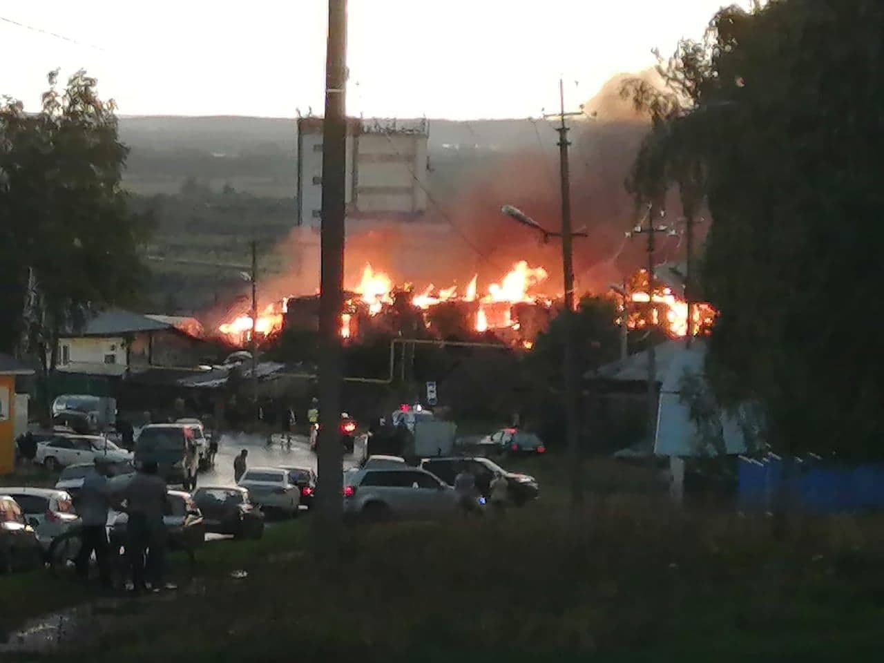 В Бирске от удара молнии сгорело несколько домов