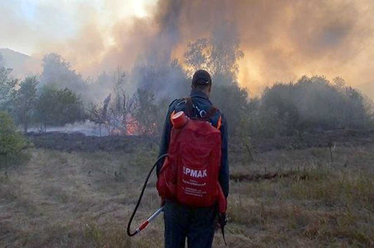В Хайбуллинском районе Башкирии локализован самый крупный лесной пожар