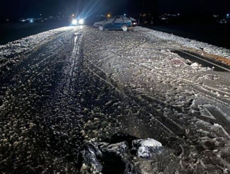 В Башкирии водитель из-за снегопада сбил на трассе пешехода