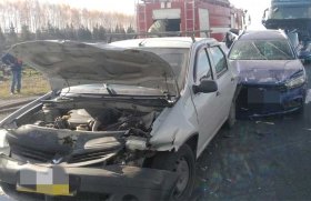 Массовая авария в Башкирии: столкнулись четыре автомобиля, пострадали три человека