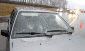 В Башкирии водитель внедорожника спровоцировал массовую аварию (видео)