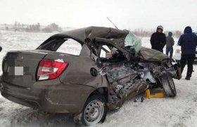 В Башкирии водитель ВАЗ-2110 погибла, столкнувшись грузовиком МАЗ