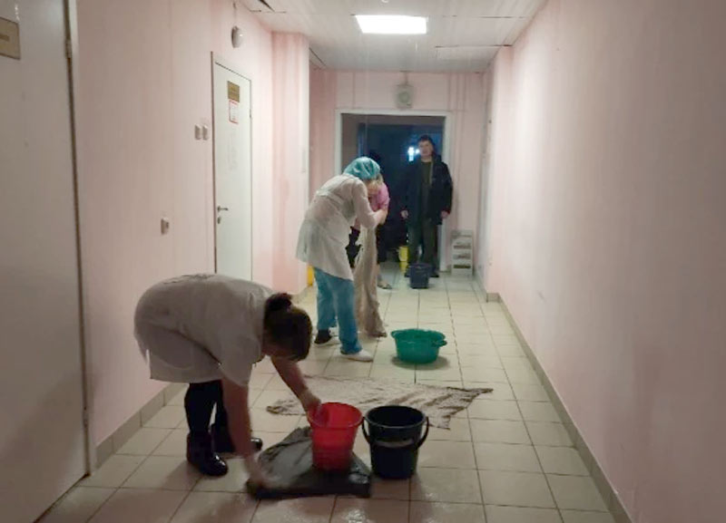 В Хайбуллинском районе Башкирии затопило хирургическое отделение больницы