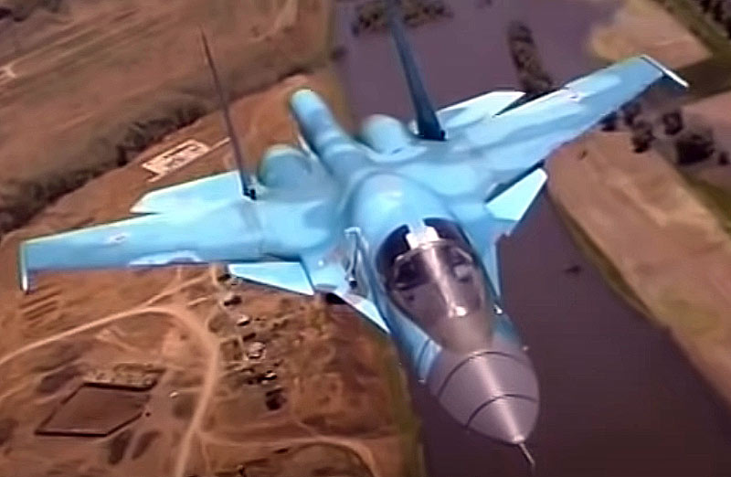 В Уфу доставили уникальный бомбардировщик Су-34