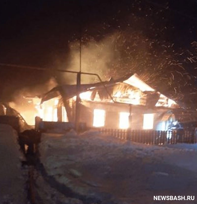 В Благовещенском районе Башкирии двое мужчин погибли при пожаре в частном доме