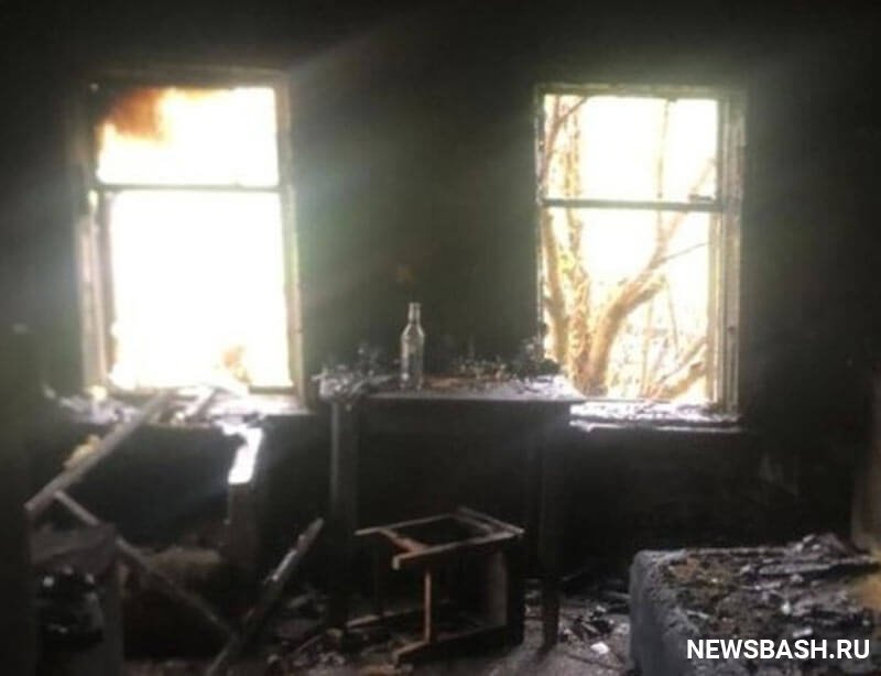 В Башкирии при пожаре один человек погиб и один пострадал