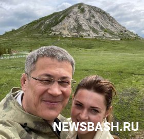 Глава Башкирии показал, куда уехал в выходной день с супругой Каринэ