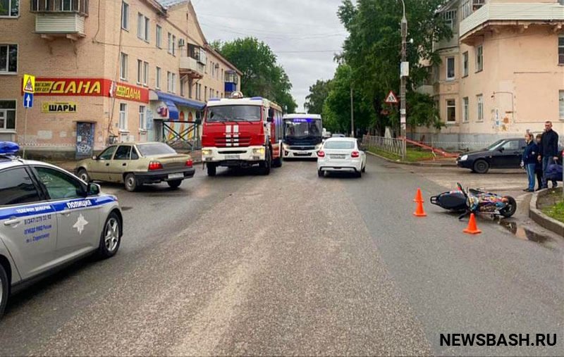 В Башкирии водитель "Daewoo Nexia" сбил водителя скутера