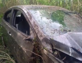 В Башкирии в болоте найден автомобиль и труп мужчины