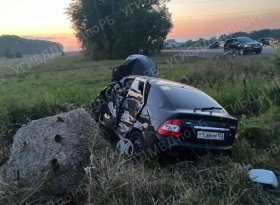 В Башкирии в результате столкновения ВАЗ-2109 и "Лады Приора" погибла пассажирка