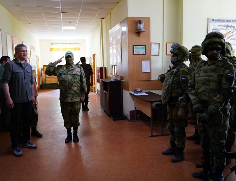 Глава Башкирии посетил место боевого слаживания батальона Шаймуратова