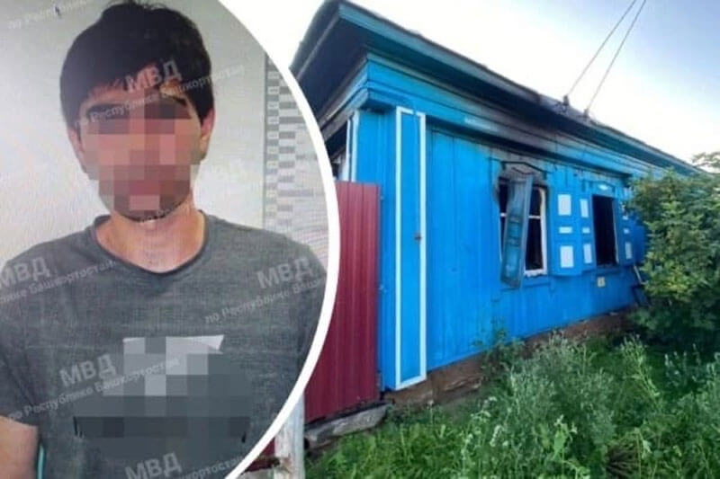 Житель Башкирии зарезал пенсионерку, а затем сжег ее вместе с домом